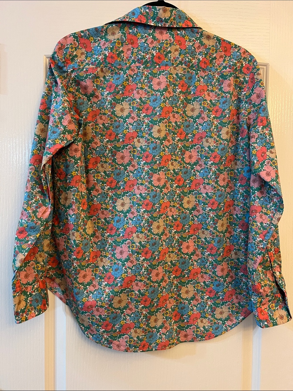 Frank & Eileen Floral Button-Down Shirt in Teal, Pink, Coral, Cream - Picture 5 of 5